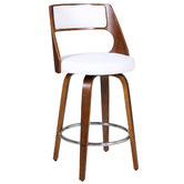 Rowland &amp; Archibald White Zurich Modern Barstools