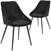 Rowland &amp; Archibald Khufra Velvet Dining Chairs