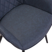 Rowland &amp; Archibald Toulouse Faux Leather Dining Armchairs