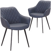 Rowland &amp; Archibald Toulouse Faux Leather Dining Armchairs