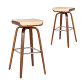Rowland &amp; Archibald White Ruby Barstools