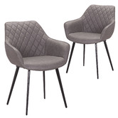 Rowland &amp; Archibald Toulouse Faux Leather Dining Armchairs