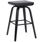 Rowland &amp; Archibald 70cm Vanya Faux Leather Swivel Barstools