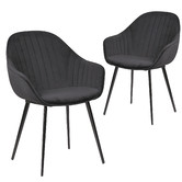 Rowland &amp; Archibald Elford Velvet Dining Chairs