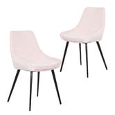 Rowland &amp; Archibald Solid Daimyo Dusty Velvet Dining Chairs