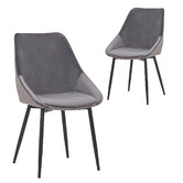 Rowland &amp; Archibald Khufra Velvet Dining Chairs