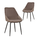 Rowland &amp; Archibald Khufra Velvet Dining Chairs