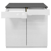 Rowland &amp; Archibald 2 Door Shoe Cabinet in Black / White
