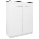 Rowland &amp; Archibald 2 Door Shoe Cabinet in Black / White