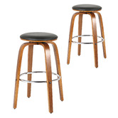 Rowland &amp; Archibald 69cm Bria Faux Leather Barstools