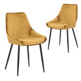 Rowland &amp; Archibald Daimyo Dusty Velvet Dining Chairs