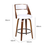 Rowland &amp; Archibald Munich Faux Leather Swivel Barstools