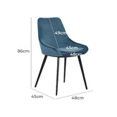Rowland &amp; Archibald Daimyo Dusty Velvet Dining Chairs