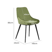 Rowland &amp; Archibald Daimyo Dusty Velvet Dining Chairs