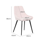 Rowland &amp; Archibald Daimyo Dusty Velvet Dining Chairs