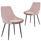Rowland &amp; Archibald Daimyo Dusty Velvet Dining Chairs