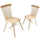 Rowland &amp; Archibald Natural Chinon Rubberwood Dining Chairs