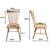 Rowland &amp; Archibald Natural Chinon Rubberwood Dining Chairs