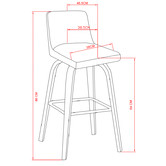 Rowland &amp; Archibald Ziggy Faux Leather Barstools