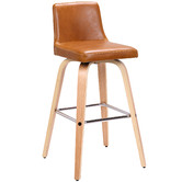 Rowland &amp; Archibald Ziggy Faux Leather Barstools