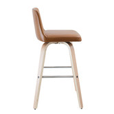 Rowland &amp; Archibald Ziggy Faux Leather Barstools