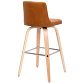 Rowland &amp; Archibald Ziggy Faux Leather Barstools