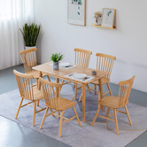 Rowland &amp; Archibald Natural Chinon Rubberwood Dining Chairs