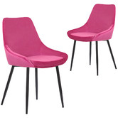 Rowland &amp; Archibald Daimyo Dusty Velvet Dining Chairs