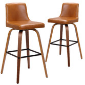Rowland &amp; Archibald Marselle Faux Leather Barstools