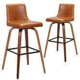 Rowland &amp; Archibald Marselle Faux Leather Barstools