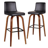 Rowland &amp; Archibald Marselle Faux Leather Barstools