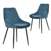 Rowland &amp; Archibald Daimyo Dusty Velvet Dining Chairs