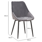 Rowland &amp; Archibald Khufra Velvet Dining Chairs
