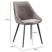 Rowland &amp; Archibald Khufra Velvet Dining Chairs