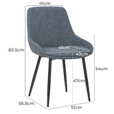 Rowland &amp; Archibald Lance Faux Leather Dining Chairs