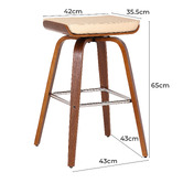 Rowland &amp; Archibald Ruby Timber Barstools