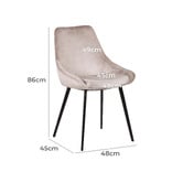 Rowland &amp; Archibald Daimyo Velvet Dining Chairs