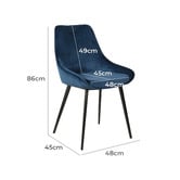 Rowland &amp; Archibald Daimyo Velvet Dining Chairs