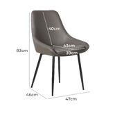 Rowland &amp; Archibald Daimyo Faux Leather Dining Chairs
