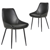 Rowland &amp; Archibald Daimyo Faux Leather Dining Chairs