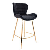 Rowland &amp; Archibald 62cm Landry Velvet Bar Stools