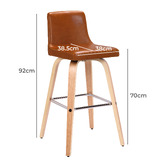 Rowland &amp; Archibald Ziggy Faux Leather Barstools