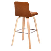 Rowland &amp; Archibald Ziggy Faux Leather Barstools