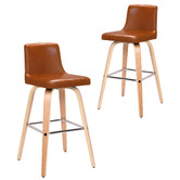Rowland &amp; Archibald Ziggy Faux Leather Barstools