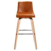 Rowland &amp; Archibald Ziggy Faux Leather Barstools