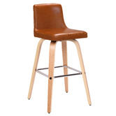 Rowland &amp; Archibald Ziggy Faux Leather Barstools