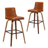 Rowland &amp; Archibald Marselle Faux Leather Barstools