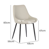 Rowland &amp; Archibald Daimyo Faux Leather Dining Chairs