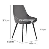 Rowland &amp; Archibald Daimyo Dusty Velvet Dining Chairs