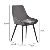 Rowland &amp; Archibald Daimyo Dusty Velvet Dining Chairs